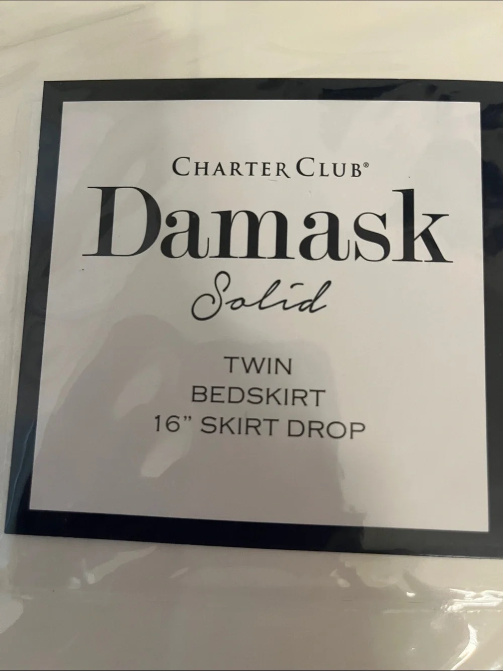 Charter Club Damask Solid Twin Bedskirt in White